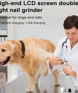Electric Pet Nail Grinder LED Light Cat Dog Nail Clipper USB Aste Nail Clipper Paw Nail Clipper Grooming Dog Supplies
